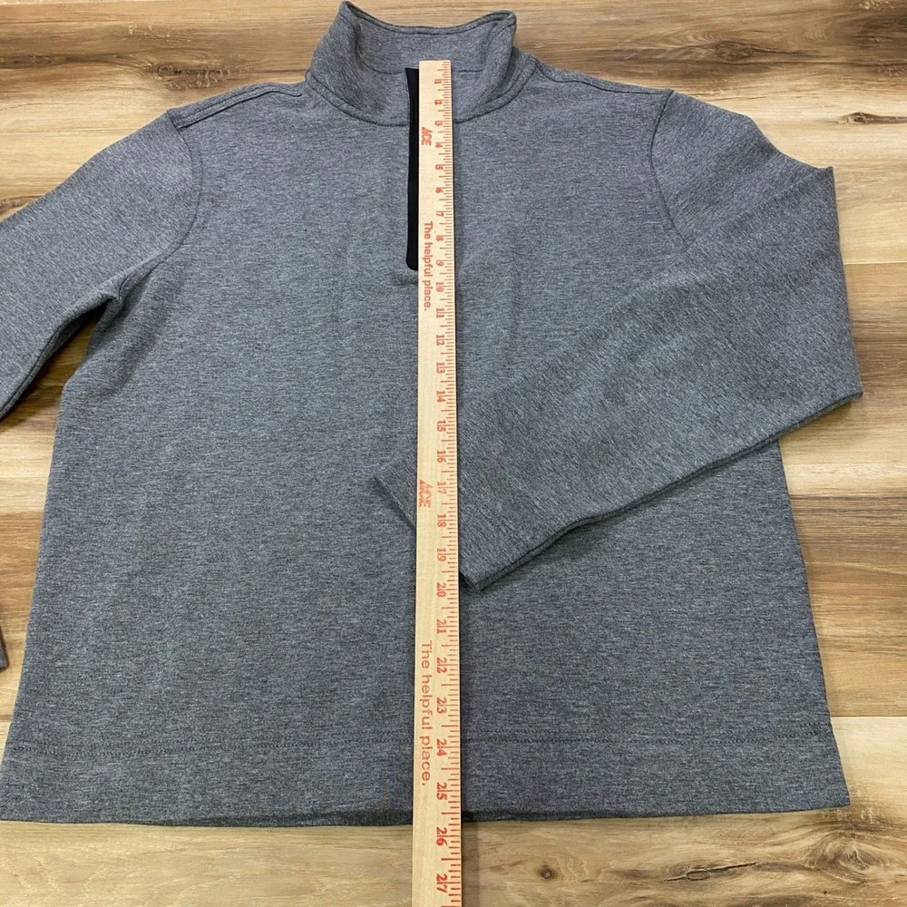 Banana Republic Quarter Zip Pullover Size M Activewear Cotton Blend Gray Regular